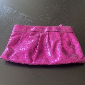 H&M Magenta Glitter Clutch